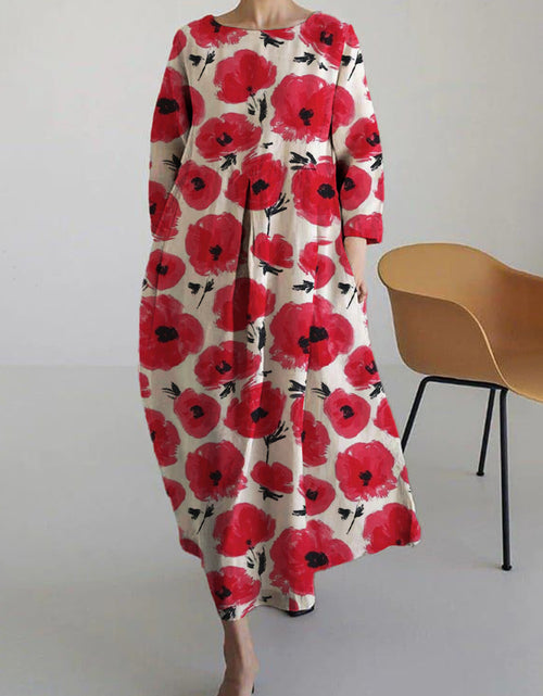 Load image into Gallery viewer, Women&#39;s Clothing Loose Round Neck Print Dress 2668south
