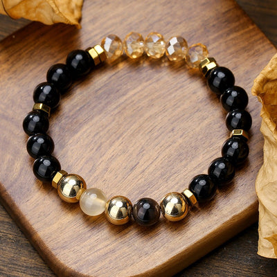 Fashion Ornament Men's And Women's Black Agate Cut - 2668south