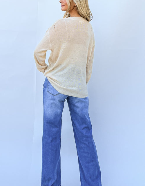 Load image into Gallery viewer, And The Why GRATEFUL Long Sleeve Knit Top
