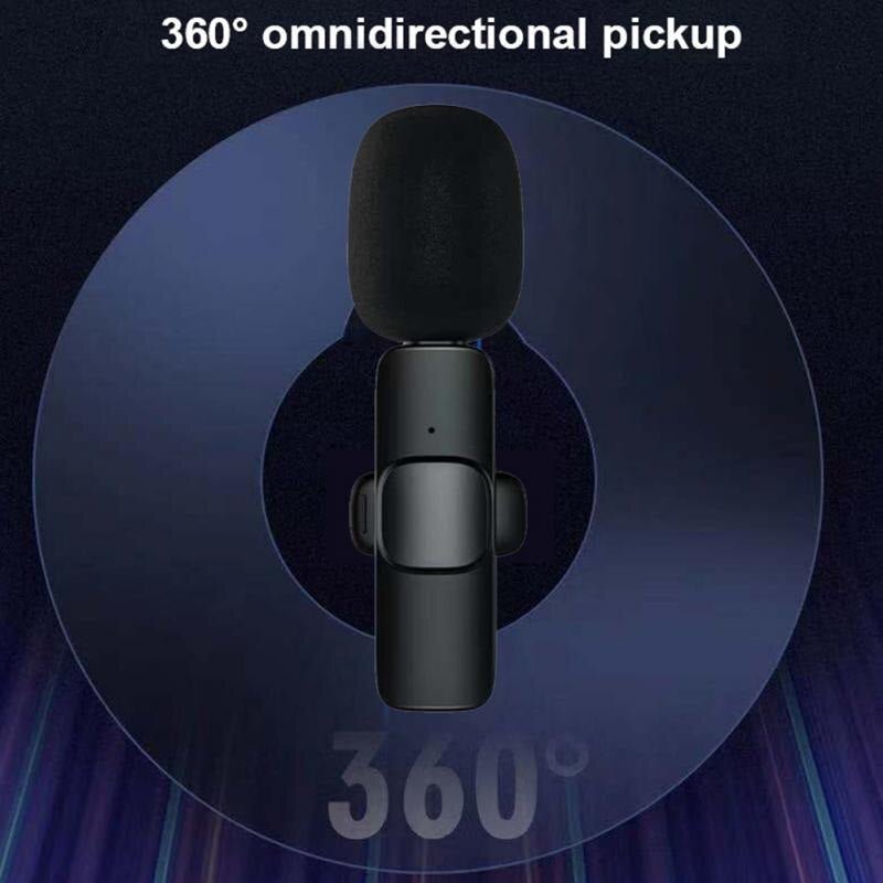 Hight Quality Wireless Lavalier Microphone Portable Audio Video Recording Mic for Iphone Android Live Game Mobile Phone Camera - 2668south