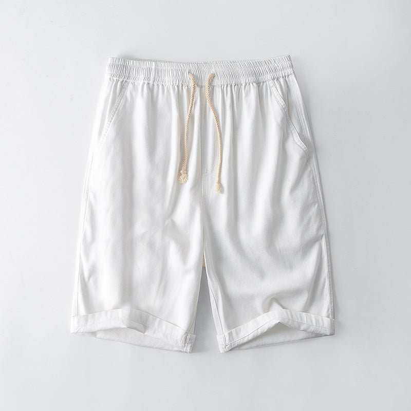 Men's Casual Loose Straight Linen Pirate Shorts - 2668south