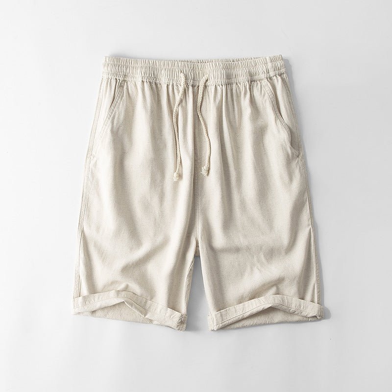 Men's Casual Loose Straight Linen Pirate Shorts - 2668south