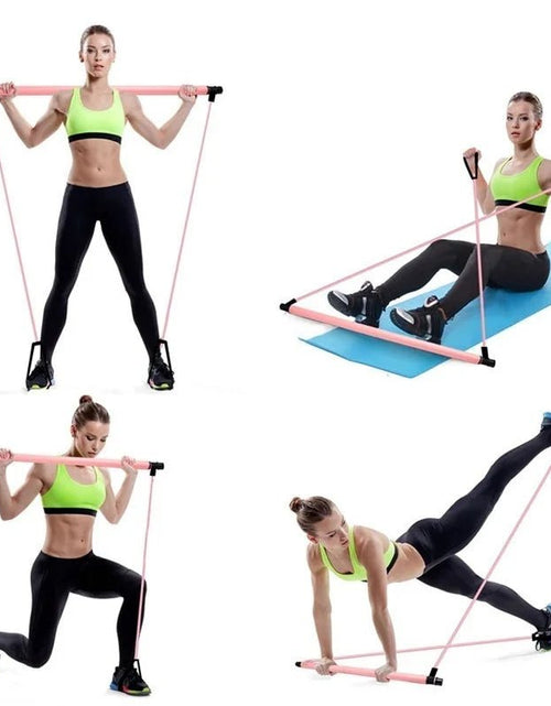 Load image into Gallery viewer, New Fitness Yoga Pilates Bar Stick Crossfit Resistance Bands Trainer Yoga Pull Rods Pull Rope Portable Home Gym Body Workout - 2668south
