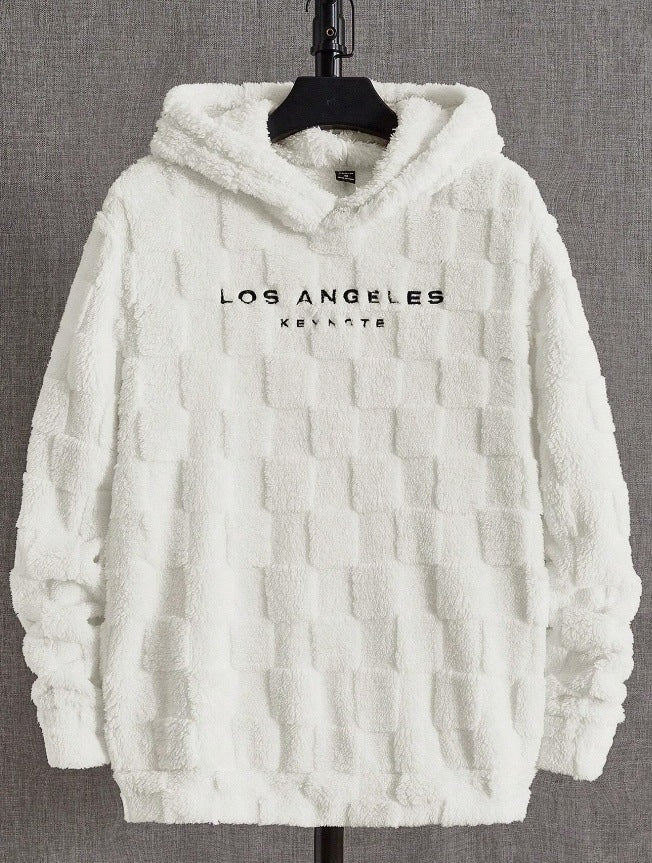 New Hooded Loose Sweater Lamb Wool Pullover Coat - 2668south